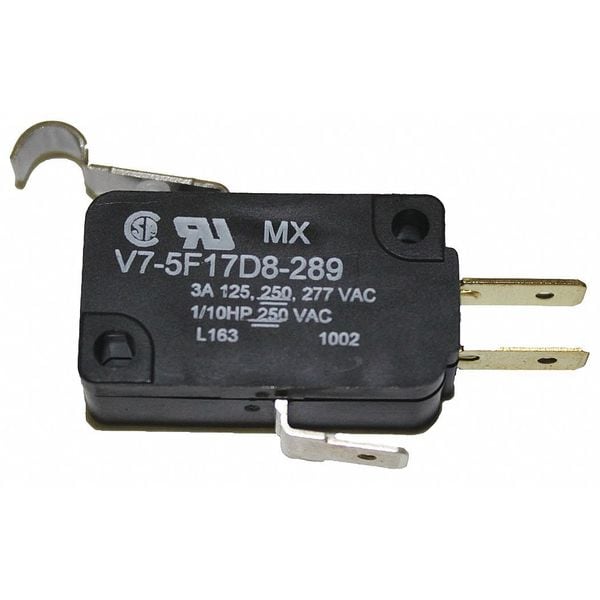 Interruptor de acción rápida en miniatura Honeywell, palanca, actuador de rodillo simulado, SPDT, 3A @ 240V AC - V7-5F17D8-289