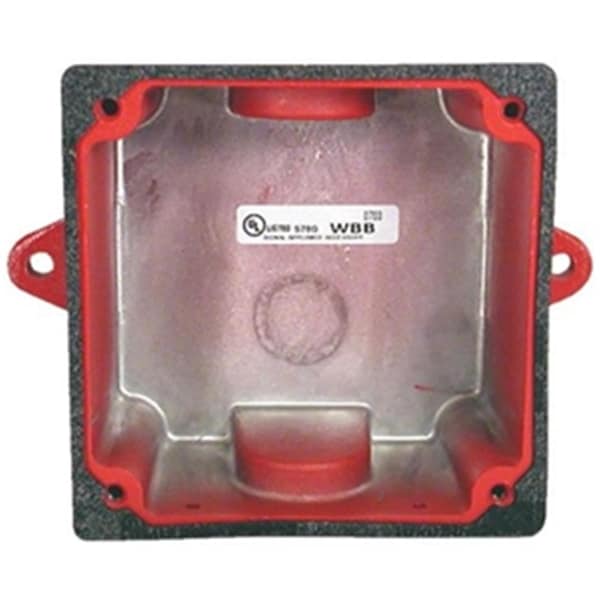 Wheelock WBB-R-1-2T-1-2B Weather-Resistant Back Box - Red - WBB-R-1/2T-1/2B