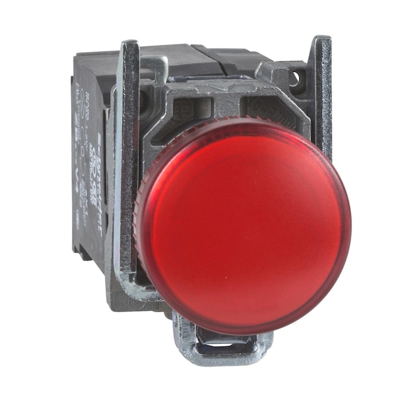 Schneider Electric Luz piloto, Harmony XB4, metal, roja, 22mm, LED universal, lente lisa, 230...240V AC - XB4BVM4