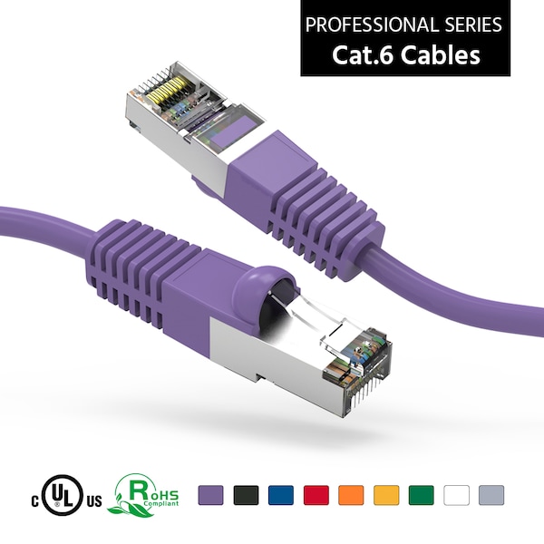Bestlink Netware CAT6 Shielded (SSTP) Ethernet Network Booted Cable- 4ft- Purple - 100800PU