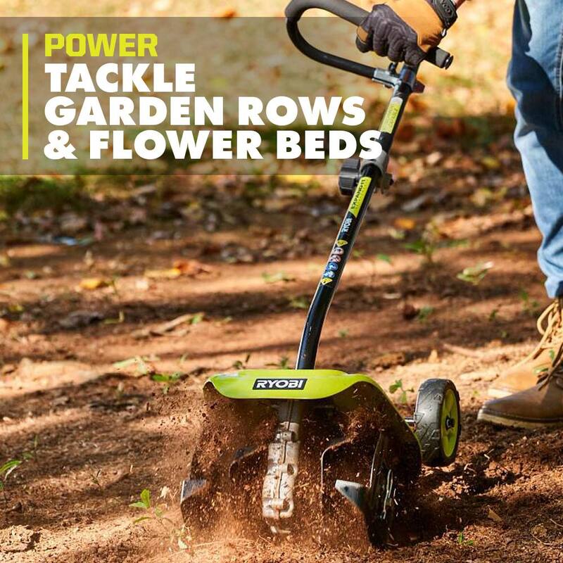 RYOBI 40V HP Brushless 16 in. Cordless Attachment Capable String Trimmer & Tiller w/4.0 Ah Battery & Charger - RY40HPST01K-RYTIL
