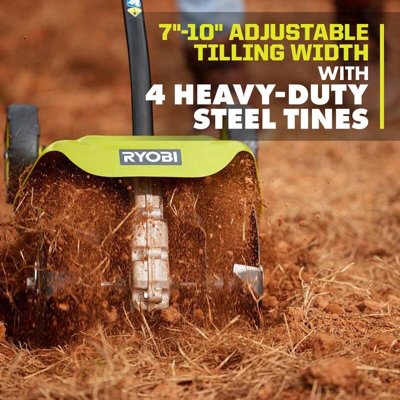 RYOBI 40V HP Brushless 16 in. Cordless Attachment Capable String Trimmer & Tiller w/4.0 Ah Battery & Charger - RY40HPST01K-RYTIL