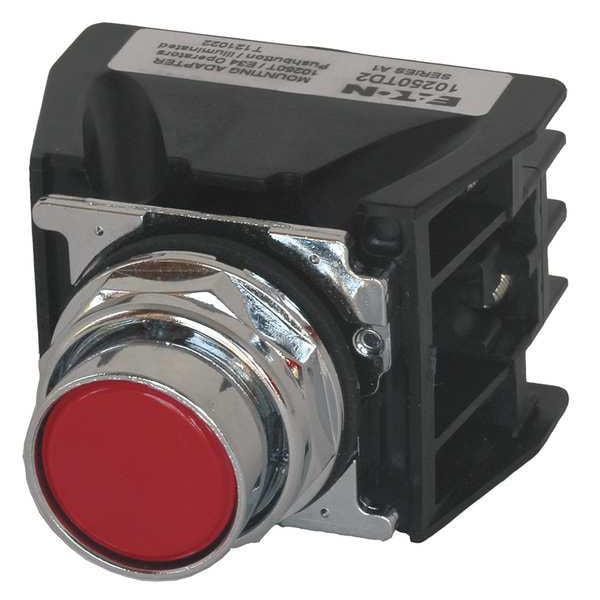 Botón pulsador de ubicación peligrosa de Eaton con contactos, 30 mm, 1 normal cerrado, 1 normal abierto, rojo - 10250T706R