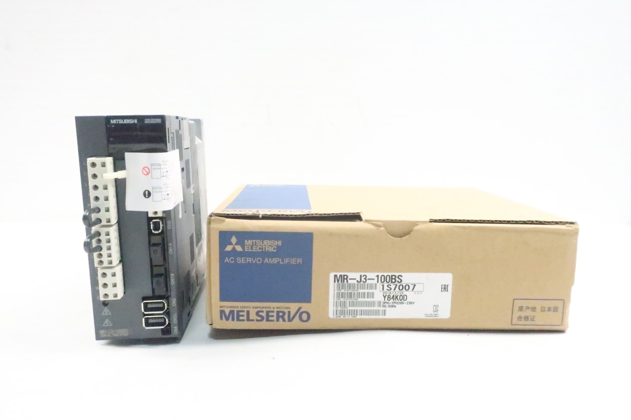 MITSUBISHI MR-J3-100BS 0-360HZ 200-230V-AC 170V-AC 1KW SERVO DRIVES AND AMPLIFIER