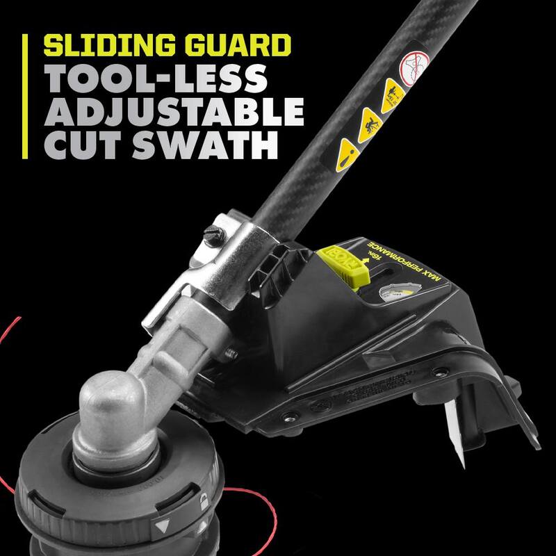 RYOBI 40V HP Brushless 16 in. Cordless Attachment Capable String Trimmer & Gutter Blower w/4.0 Ah Battery & Charger - RY40HPST01K-RYGUT