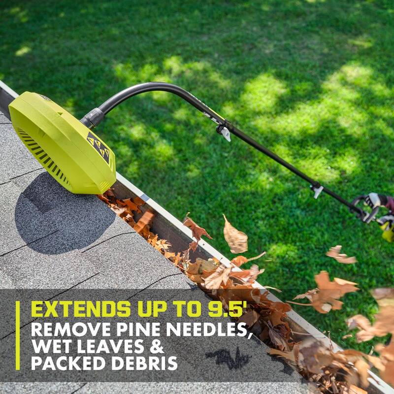 RYOBI 40V HP Brushless 16 in. Cordless Attachment Capable String Trimmer & Gutter Blower w/4.0 Ah Battery & Charger - RY40HPST01K-RYGUT