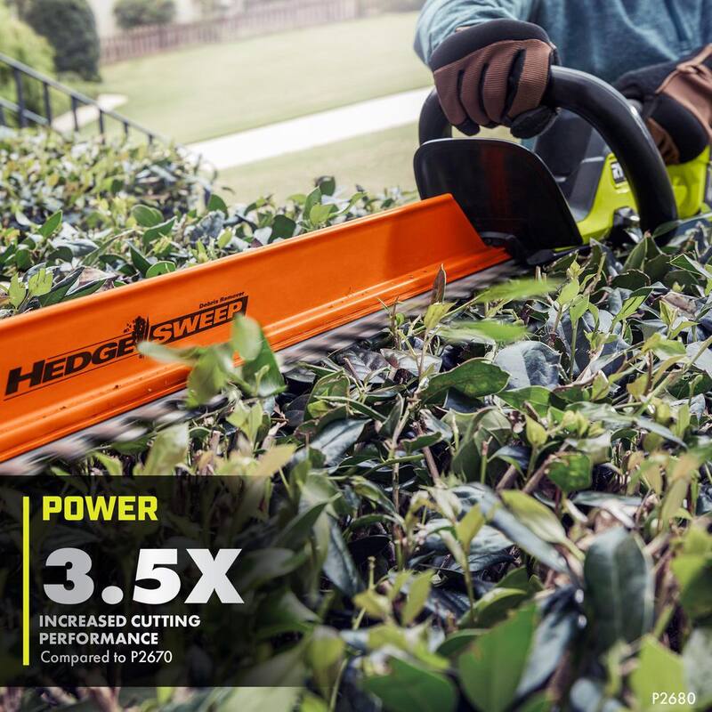 RYOBI ONE+ HP 18V Brushless 22 in. Cordless Battery Hedge Trimmer & Brushless Cordless Pruner w/ 2.0 Ah Battery & Charger - P2680-PNR