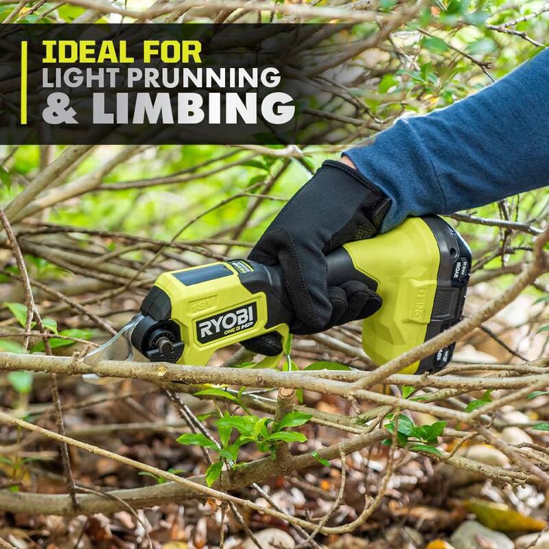 RYOBI ONE+ HP 18V Brushless 22 in. Cordless Battery Hedge Trimmer & Brushless Cordless Pruner w/ 2.0 Ah Battery & Charger - P2680-PNR