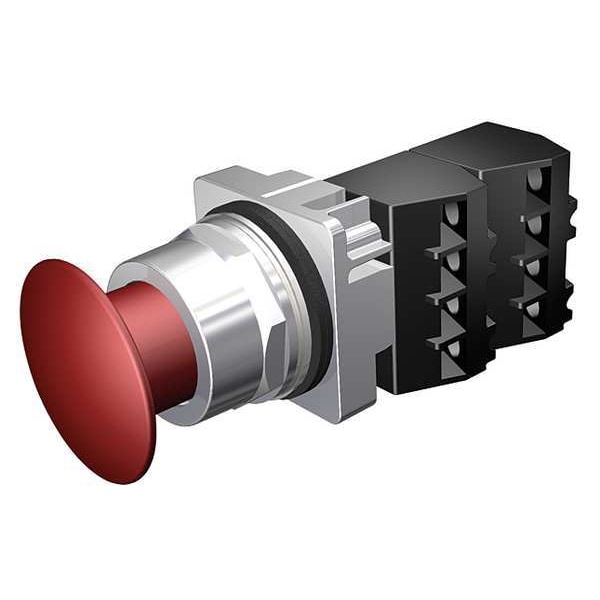 Botón pulsador no iluminado de Siemens, 30 mm, 2NC, rojo - 52PP2A2G.