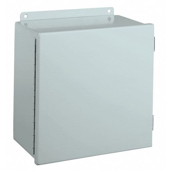 Wiegmann Carbon Steel Electrical Enclosures, 4 in H, 4 in D, 4 in W, NEMA 12, Hinged - B040404CH
