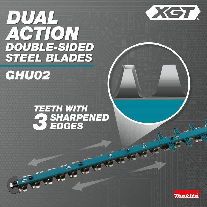 Makita XGT 40V max Brushless Cordless 24 in. Hedge Trimmer Kit (4.0Ah) with XGT 40V Max 4.0Ah Battery - GHU02M1-BL4040