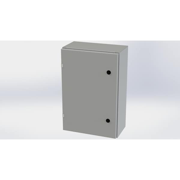 Saginaw Control & Engineering Carbon Steel Electrical Enclosures, 24 in H, 8 in D, 16 in W, NEMA 3R, 4, 12, 13, Hinged - SCE-24EL1608LP