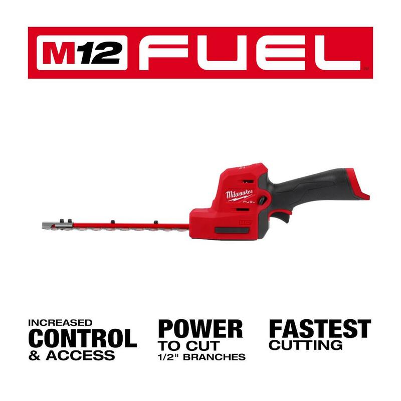 Milwaukee M12 FUEL 8 in. 12V Lithium-Ion Brushless Cordless Battery Hedge Trimmer w/M12 1 Gal. Handheld Sprayer Kit (2-Tool) - 2533-20-2528-21G1