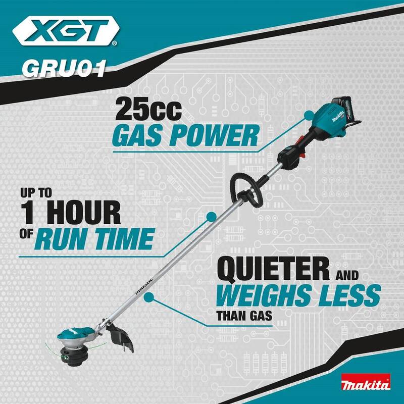 Makita XGT 40V max Brushless Cordless 15 in. String Trimmer Kit (4.0 Ah) with XGT 40V Max 4.0Ah Battery - GRU01M1-BL4040