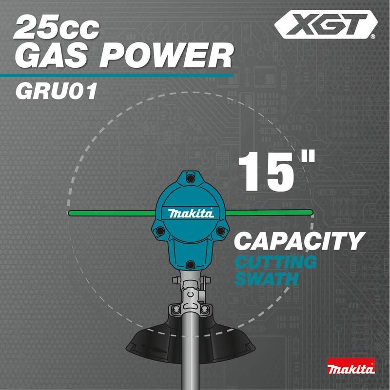 Makita XGT 40V max Brushless Cordless 15 in. String Trimmer Kit (4.0 Ah) with XGT 40V Max 4.0Ah Battery - GRU01M1-BL4040