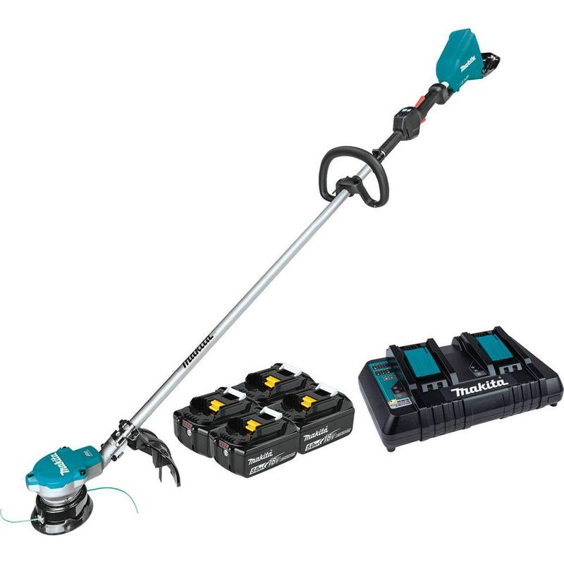 Makita 18V X2 (36V) LXT Lithium-Ion Brushless Cordless String Trimmer Kit with 4 Batteries (5.0Ah) & Trimmer Line, 0.080", 175' - XRU15PT1-T03866