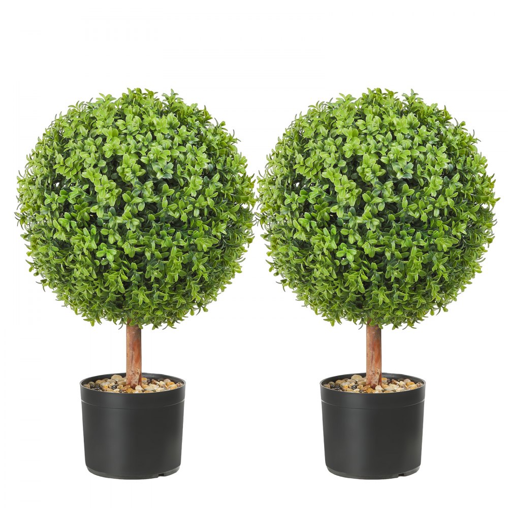 VEVOR 2x Artificial Boxwood Ball Ø40,6cm Garden Deco Boxwood in Flowerpot Ball Artificial Boxwood Ball Artificial Plant made of PE, Wood, PP incl. 4 pcs. Decorative butterflies and 10 pcs. Replacement - HYMRGXJS24YCVVYKMV0