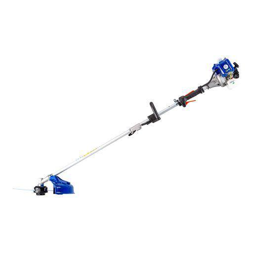 WILD BADGER POWER 26 cc 2-Stroke 2-in-1 Gas Full Crank Straight Shaft Grass Trimmer with Brush Cutter Blade and Bonus Harness - WB26BCI