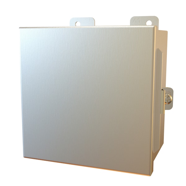 Hammond 304 Stainless Steel Electrical Enclosures, 6 in H, 4 in D, 6 in W, NEMA 4X, Hinged - 1414N4PHSSE