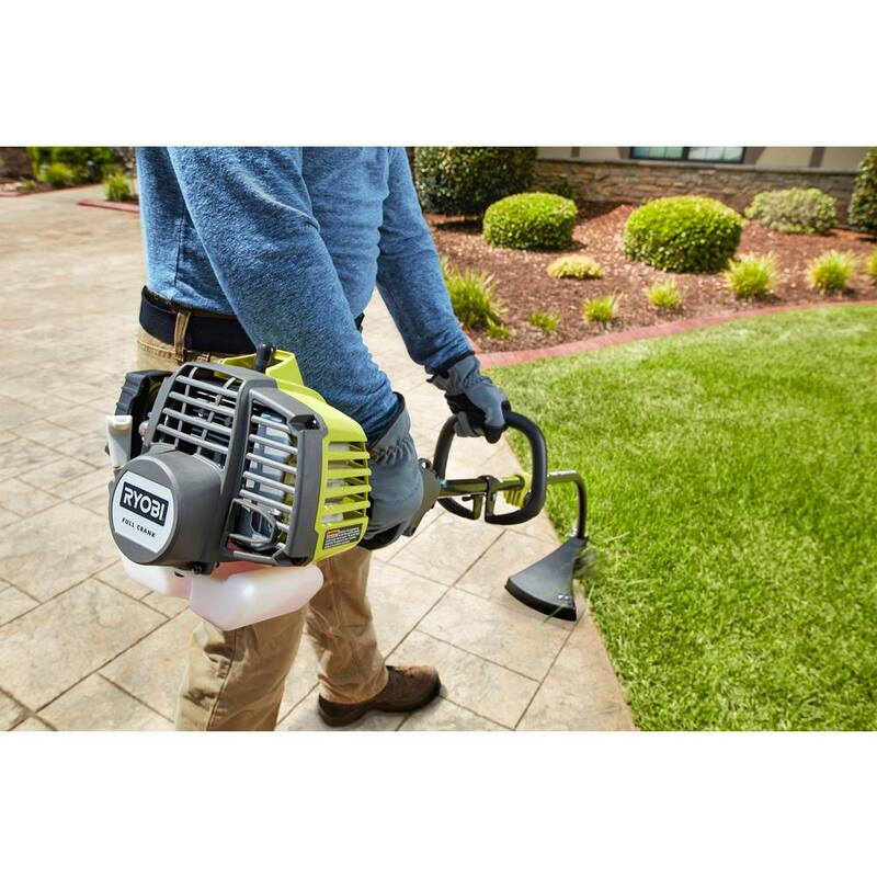 RYOBI 25 cc 2-Stroke Attachment Capable Full Crank Curved Shaft Gas String Trimmer - RY252CS