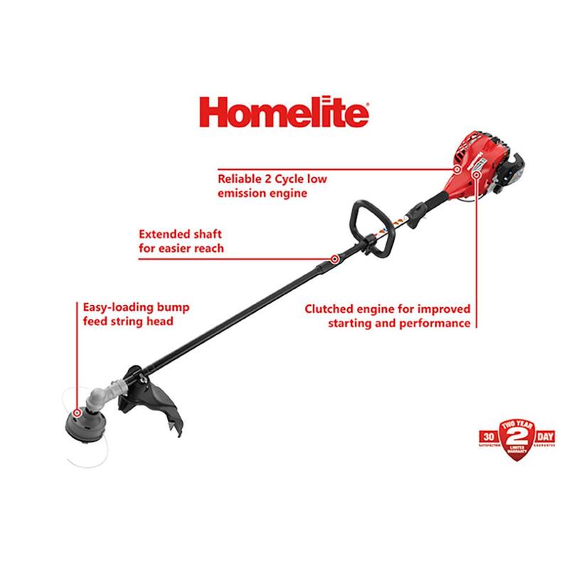 Homelite 2-Stroke 26 cc Straight Shaft Gas Trimmer - UT26SSL3vnm