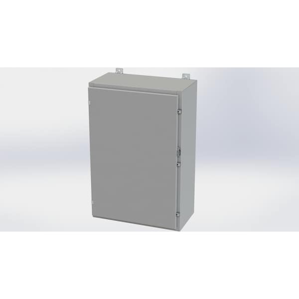 Saginaw Control & Engineering Carbon Steel Electrical Enclosures, 36 in H, 12 in D, 24 in W, NEMA 4, Hinged - SCE-36H2412LP