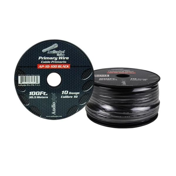 Audiopipe Audiopipe AP10100BK 100 ft. 10 Gauge Primary Wire; Black - AP10100BK