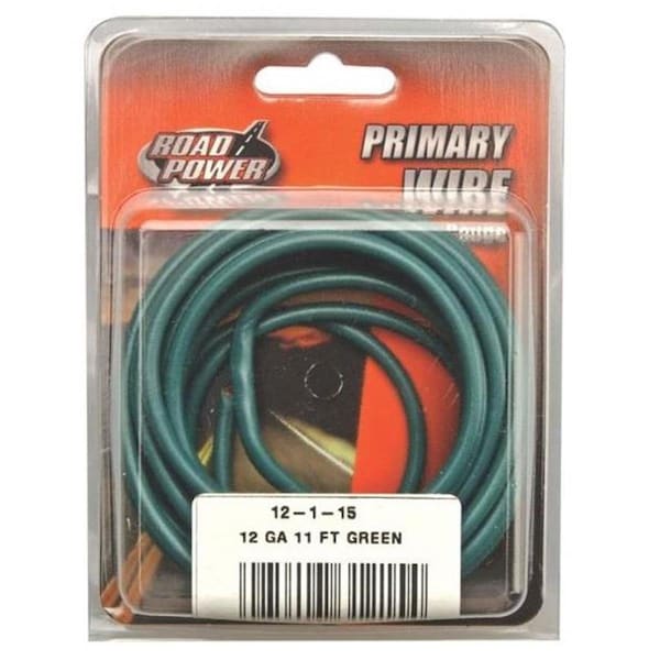 Keen 11 ft. 12 Gauge Copper Primary Wire, Green - KE3537416