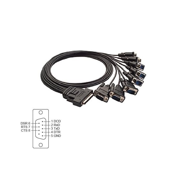 Moxa Cable/CBL-M68M9x8-100SCSI VHDCI 68 male to 8-port DB9 male connection - CBL-M68M9X8-100