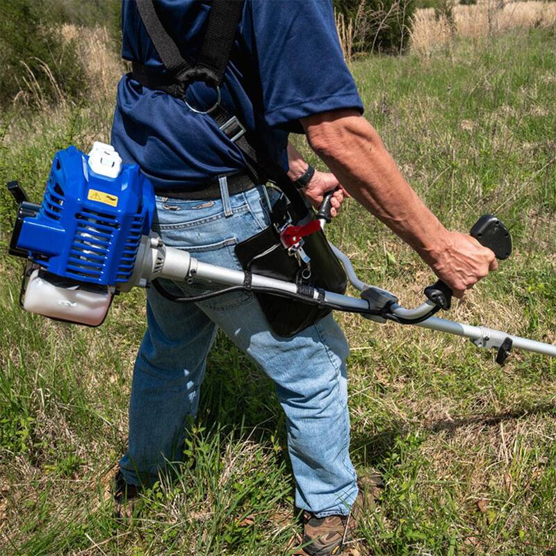 WILD BADGER POWER 52 cc Gas 2-Stroke 2-in-1 Brush Cutter and String Hand Held Trimmer - WBP52BCI