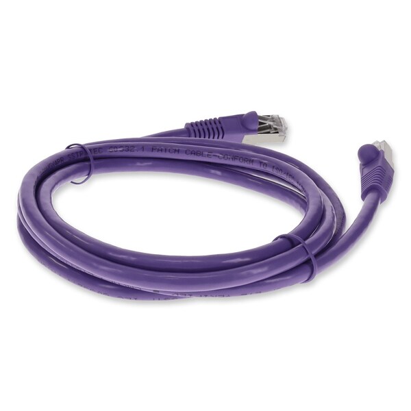 Add-On 3FT RJ-45 MALE TO RJ-45 MALE SHIELDED STRAIGHT PURPLE CAT6 STP COPPER - ADD-3FCAT6S-PE