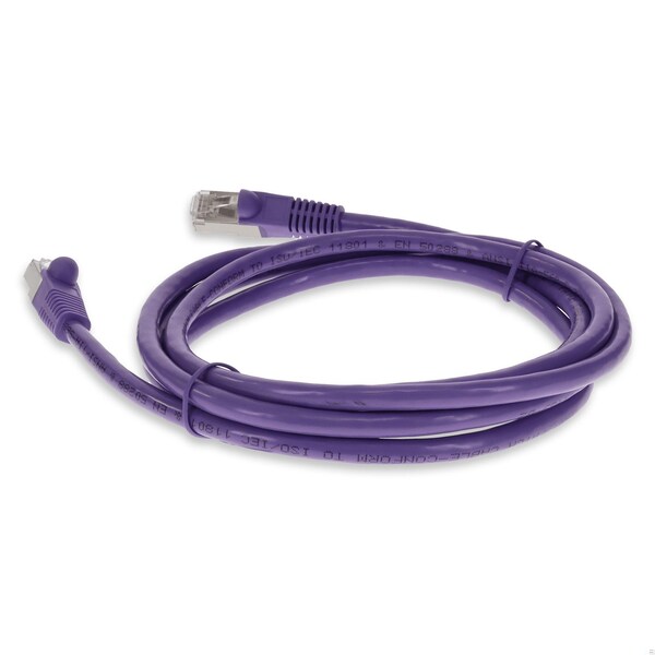 Add-On 3FT RJ-45 MALE TO RJ-45 MALE SHIELDED STRAIGHT PURPLE CAT6 STP COPPER - ADD-3FCAT6S-PE