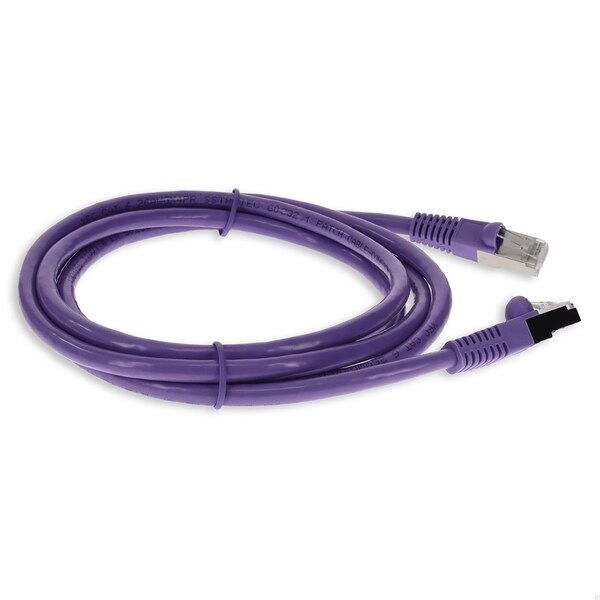 Add-On 3FT RJ-45 MALE TO RJ-45 MALE SHIELDED STRAIGHT PURPLE CAT6 STP COPPER - ADD-3FCAT6S-PE