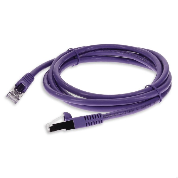 Add-On 3FT RJ-45 MALE TO RJ-45 MALE SHIELDED STRAIGHT PURPLE CAT6 STP COPPER - ADD-3FCAT6S-PE
