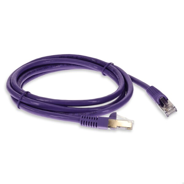 Add-On 3FT RJ-45 MALE TO RJ-45 MALE SHIELDED STRAIGHT PURPLE CAT6 STP COPPER - ADD-3FCAT6S-PE