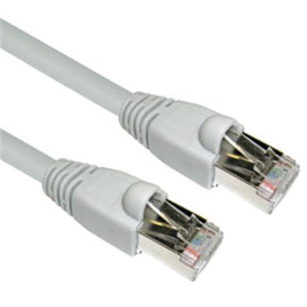 Cable Wholesale CableWholesale 13X6-52150 Shielded Cat6a Gray Ethernet Patch Cable  Snagless Molded Boot  500 MHz  50 foot - 13X6-52150