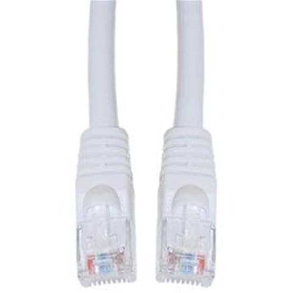 Cable Wholesale CableWholesale 10X8-09125 Cat6 White Ethernet Patch Cable  Snagless Molded Boot  25 foot - 10X8-09125