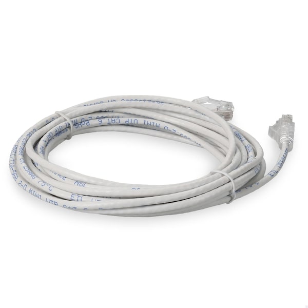 Add-On 35FT RJ-45 MACHO A RJ-45 MACHO RECTO BLANCO CAT6 DELGADO UTP COBRE PVC - ADD-35FSLCAT6-WE