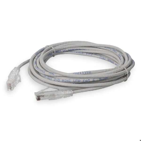 Add-On 35FT RJ-45 MACHO A RJ-45 MACHO RECTO BLANCO CAT6 DELGADO UTP COBRE PVC - ADD-35FSLCAT6-WE