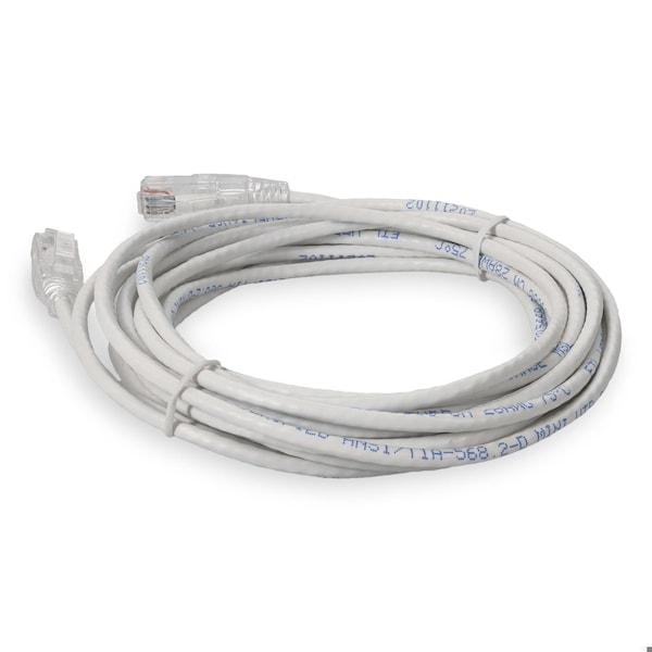 Add-On 35FT RJ-45 MACHO A RJ-45 MACHO RECTO BLANCO CAT6 DELGADO UTP COBRE PVC - ADD-35FSLCAT6-WE