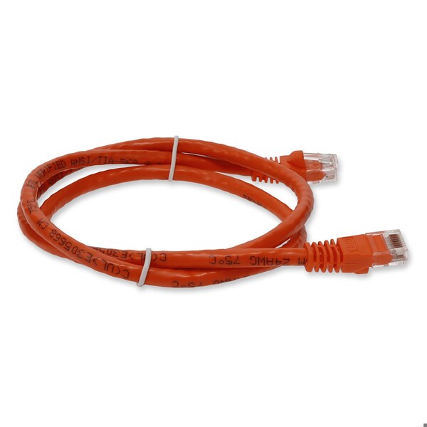 Add-On 10FT RJ-45 MALE TO RJ-45 MALE CAT6 STRAIGHT BOOTED, SNAGLESS ORANGE UT - ADD-10FCAT6-OE-TAA