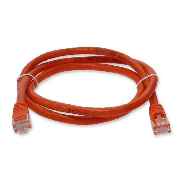 Add-On 10FT RJ-45 MALE TO RJ-45 MALE CAT6 STRAIGHT BOOTED, SNAGLESS ORANGE UT - ADD-10FCAT6-OE-TAA