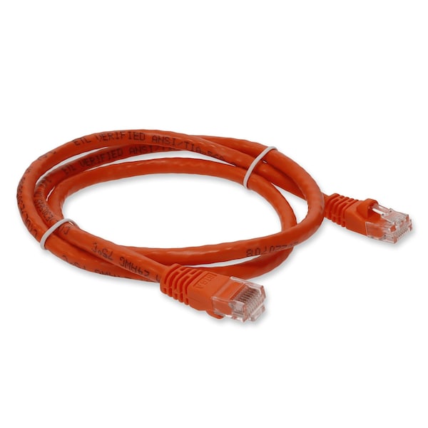 Add-On 10FT RJ-45 MALE TO RJ-45 MALE CAT6 STRAIGHT BOOTED, SNAGLESS ORANGE UT - ADD-10FCAT6-OE-TAA