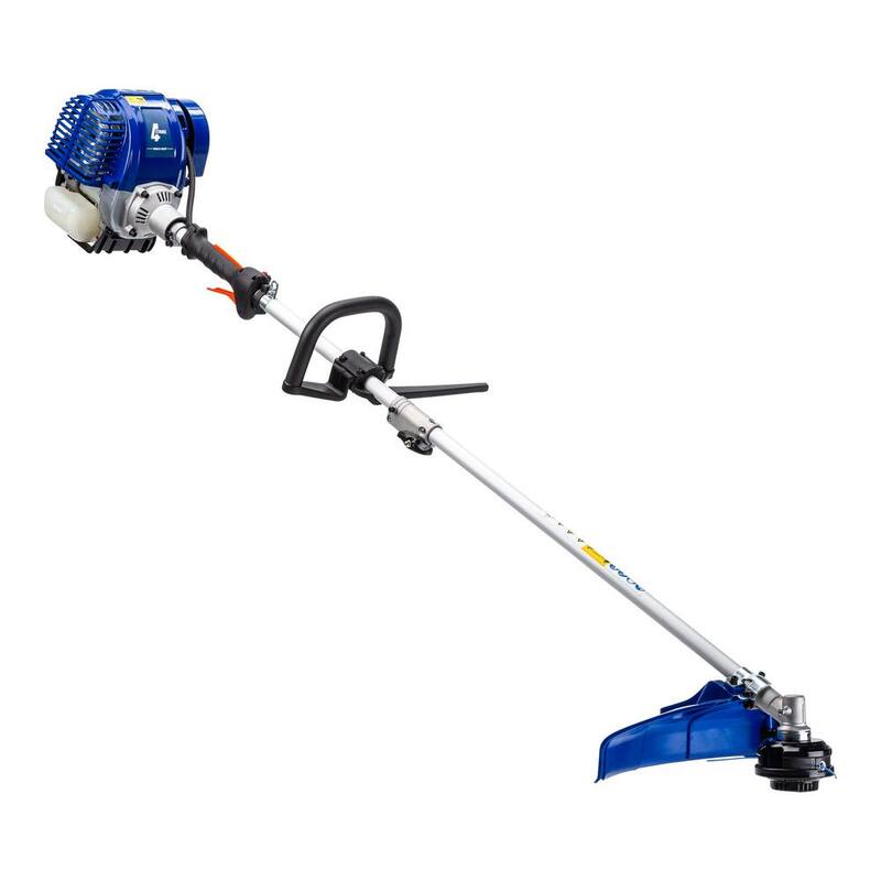 WILD BADGER POWER 31 cc Gas 4-Stroke 2-in-1 Straight Shaft Grass Hand Held Trimmer with Brush Cutter Blade and Bonus Harness - WBP31BCF