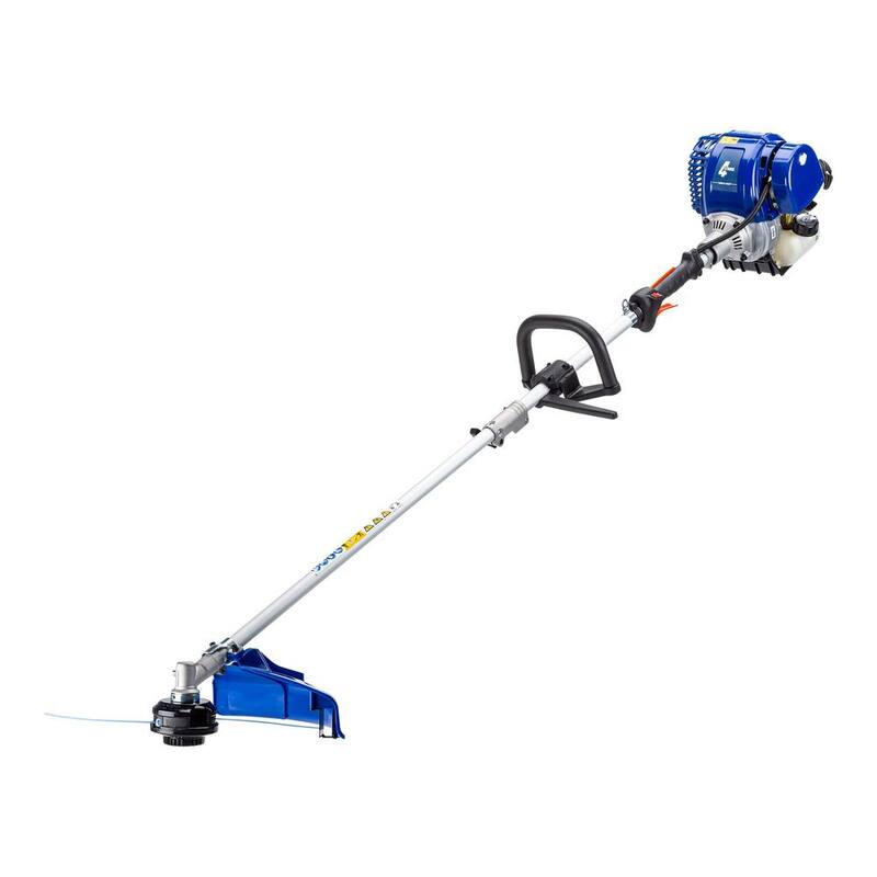 WILD BADGER POWER 31 cc Gas 4-Stroke 2-in-1 Straight Shaft Grass Hand Held Trimmer with Brush Cutter Blade and Bonus Harness - WBP31BCF