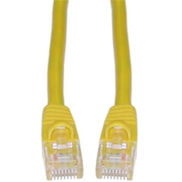 Cable Wholesale CableWholesale 13X6-08102 Cat6a Yellow Ethernet Patch Cable  Snagless Molded Boot  500 MHz  2 foot - 13X6-08102