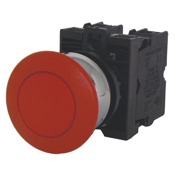 Botón pulsador no iluminado de Eaton, 22 mm, 1NA/1NC, Rojo - M22M-DRP-R-K11.