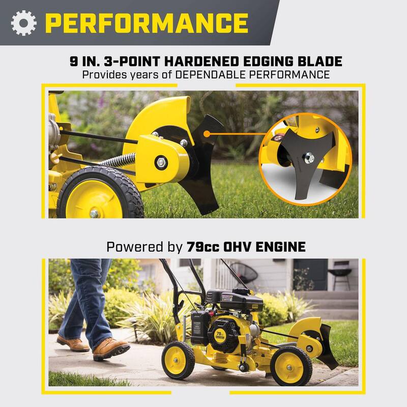 Champion Power Equipment 9 in. 79 cc Gas Powered 4-Stroke Walk Behind Lawn Edger - 201465
