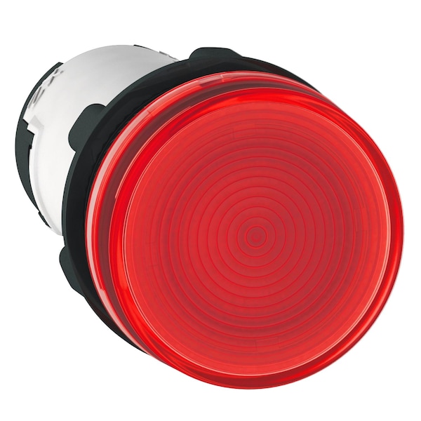 Schneider Electric Luz piloto monolítica, Harmony XB7, plástico, roja, 22mm, lente lisa para foco BA9s, 250V - XB7EV64P