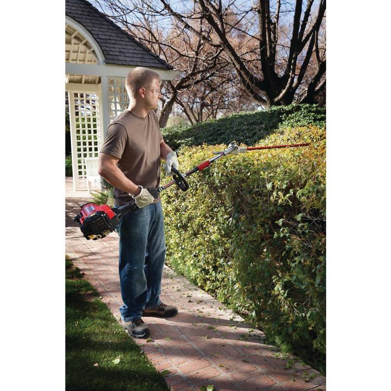 Troy-Bilt 22 in. 25 cc Gas 2-Stroke Articulating Hedge Trimmer with Attachment Capabilities - TB25HT